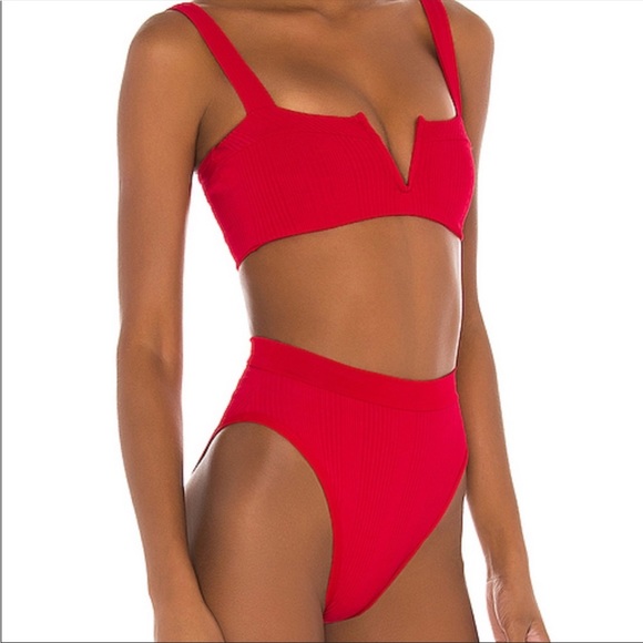 l*space Other - L Space Lee Lee Bikini Top & Frenchi Bottoms in Lipstick Red